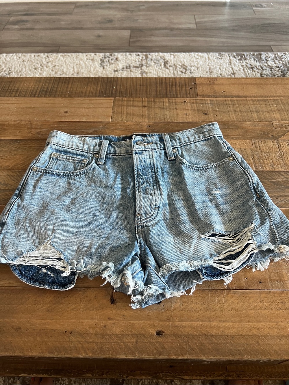 Lucky Brand Light Blue Lucky brand Distressed Denim Cutoff Shorts.  4/27